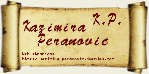 Kazimira Peranović vizit kartica
